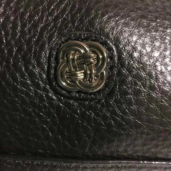 Elliott Lucca Black/ white leather handbag - Picture 4 of 8